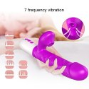 Wibrator-Silicone, Vibration 7, 7 Suction, 3 Thrusting, Heating, Purple