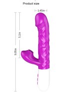 Wibrator-Silicone, Vibration 7, 7 Suction, 3 Thrusting, Heating, Purple