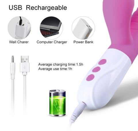 WIBRATOR-SILICONE VIBRATOR USB 7 FUNCTION, PURPLE WIBRATOR-SILICONE VIBRATOR USB 7 FUNCTION, PURPLE