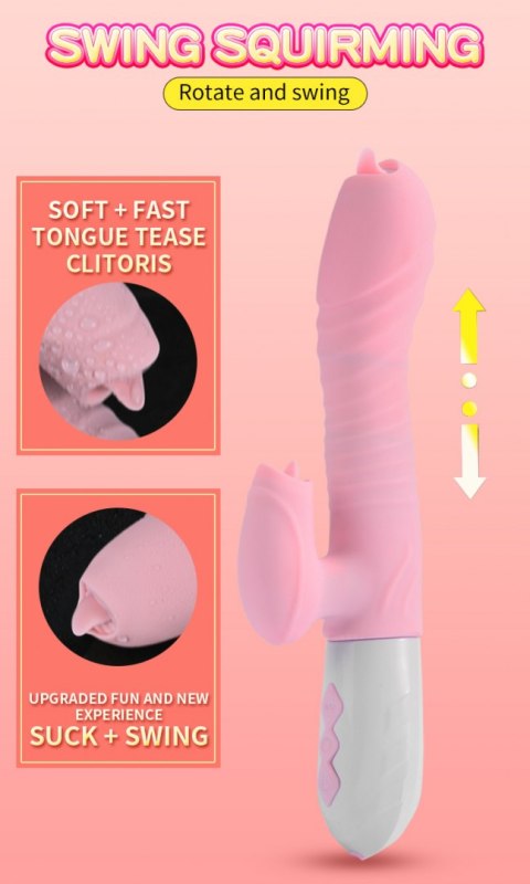 WIBRATOR-SILICONE VIBRATOR USB 7 FUNCTION AND THRUSTING FUNCTION / HEATING, PINK WIBRATOR-SILICONE VIBRATOR USB 7 FUNCTION AND THRUSTING FUNCTION / HEATING, PINK