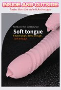 WIBRATOR-SILICONE VIBRATOR USB 7 FUNCTION AND THRUSTING FUNCTION / HEATING, PINK