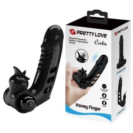 NAKŁADKA NA PALEC STYMULUJE WYDŁUŻA ORGAZM MASAŻ PRETTY LOVE -CORBIN, HONEY FINGER, 10 VIBRATION FUNCTIONS