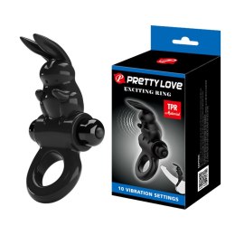 PIERŚCIEŃ EREKCYJNY SEX RING WIBRACJE STYMULATOR PRETTY LOVE - EXCITING RING, 10 VIBRATION FUNCTIONS