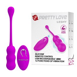 JAJKO STYMULUJĄCE PRETTY LOVE -LESHY, 12 VIBRATION FUNCTIONS WIRELESS REMOTE CONTROL