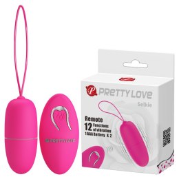 JAJKO STYMULUJĄCE PRETTY LOVE -SELKIE, 12 VIBRATION FUNCTIONS WIRELESS REMOTE CONTROL