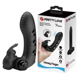 NAKŁADKA NA PALEC STYMULUJE WYDŁUŻA ORGAZM MASAŻ PRETTY LOVE -VANCE, HONEY FINGER, 10 VIBRATION FUNCTIONS