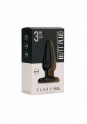 BUTT PLUG - BASIC - 3 INCH - BLACK
