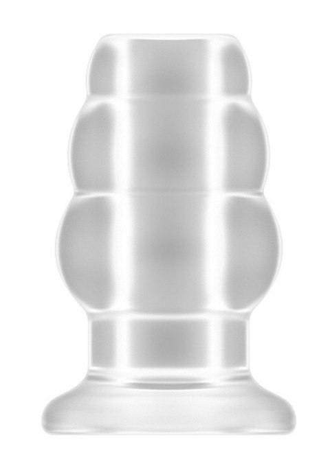 NO.51 - LARGE HOLLOW TUNNEL BUTT PLUG - 5 INCH - TRANSLUCENT NO.51 - LARGE HOLLOW TUNNEL BUTT PLUG - 5 INCH - TRANSLUCENT