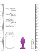 Diamond Heart Butt Plug - Large - Purple