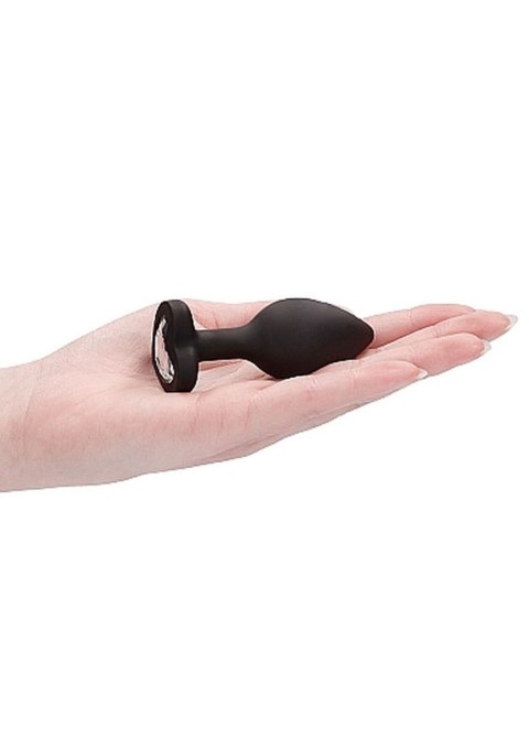 DIAMOND HEART BUTT PLUG - REGULAR - BLACK DIAMOND HEART BUTT PLUG - REGULAR - BLACK