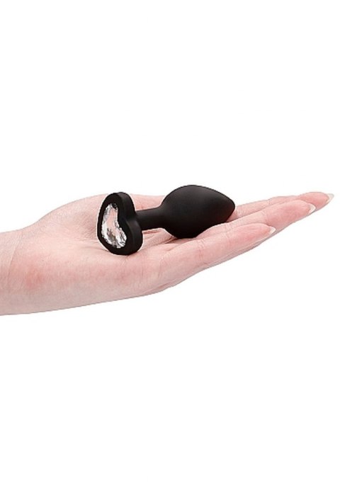 DIAMOND HEART BUTT PLUG - REGULAR - BLACK DIAMOND HEART BUTT PLUG - REGULAR - BLACK