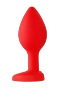 DIAMOND HEART BUTT PLUG - REGULAR - RED