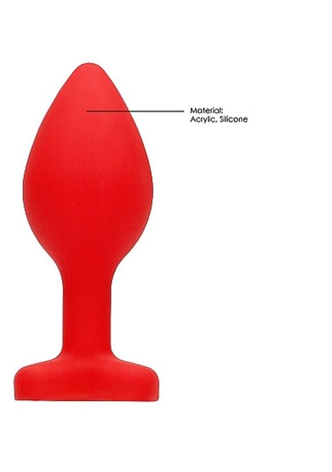 DIAMOND HEART BUTT PLUG - REGULAR - RED DIAMOND HEART BUTT PLUG - REGULAR - RED