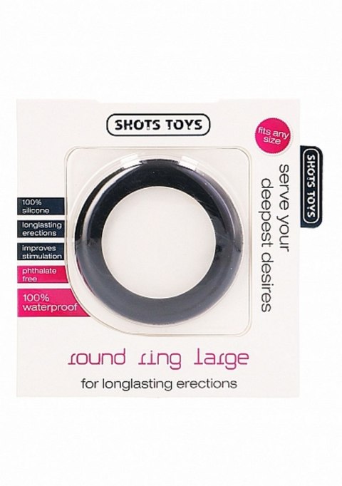 ROUND COCK RING - BLACK - LARGE ROUND COCK RING - BLACK - LARGE