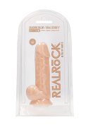 SILICONE DILDO WITH BALLS - 21,6 CM - FLESH