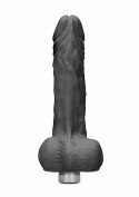 10" / 25 cm Realistic Vibrating Dildo With Balls - Black