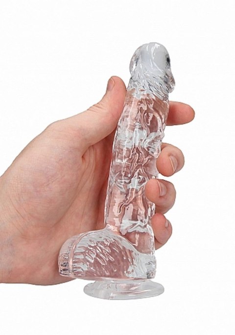 6" / 15 CM REALISTIC DILDO WITH BALLS - TRANSPARENT 6" / 15 CM REALISTIC DILDO WITH BALLS - TRANSPARENT