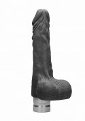 7" / 17 cm Realistic Vibrating Dildo With Balls - Black
