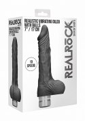 7" / 17 cm Realistic Vibrating Dildo With Balls - Black