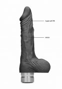 7" / 17 cm Realistic Vibrating Dildo With Balls - Black