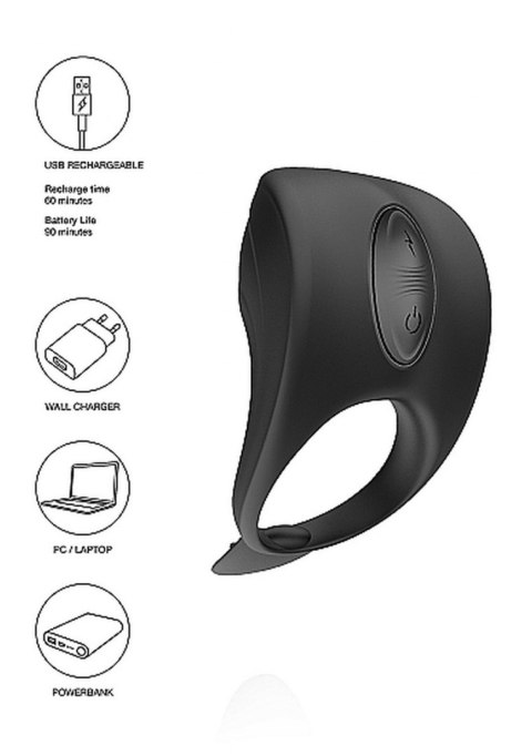 COCK RING - C-SPOT MASSAGER - BLACK COCK RING - C-SPOT MASSAGER - BLACK