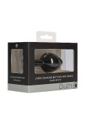 Large Diamond Butt Plug With Handle - Black
