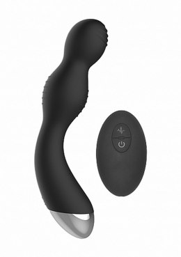 REMOTE CONTROLLED E-STIM & VIBRATING G/P-SPOT VIBRATOR - BLACK