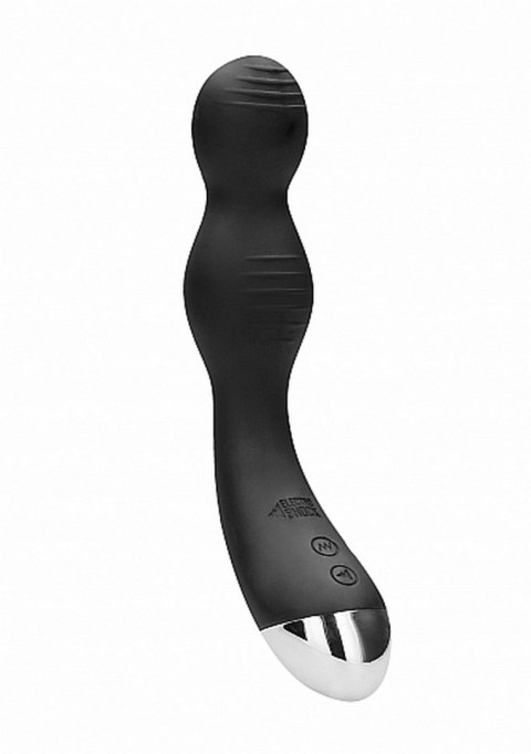 REMOTE CONTROLLED E-STIM & VIBRATING G/P-SPOT VIBRATOR - BLACK REMOTE CONTROLLED E-STIM & VIBRATING G/P-SPOT VIBRATOR - BLACK