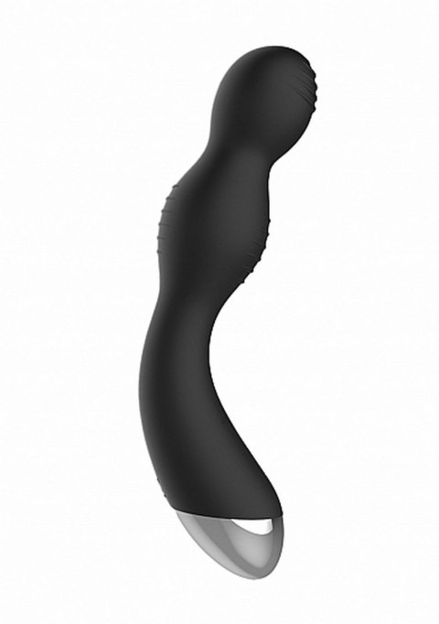 REMOTE CONTROLLED E-STIM & VIBRATING G/P-SPOT VIBRATOR - BLACK REMOTE CONTROLLED E-STIM & VIBRATING G/P-SPOT VIBRATOR - BLACK