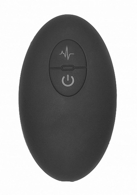 REMOTE CONTROLLED E-STIM & VIBRATING G/P-SPOT VIBRATOR - BLACK REMOTE CONTROLLED E-STIM & VIBRATING G/P-SPOT VIBRATOR - BLACK