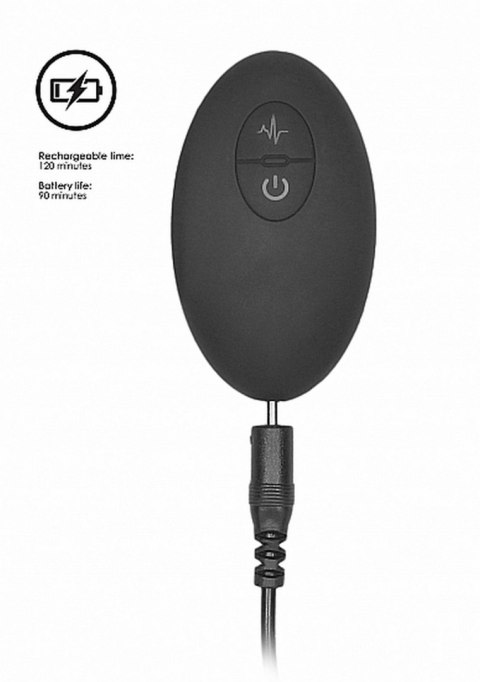 REMOTE CONTROLLED E-STIM & VIBRATING G/P-SPOT VIBRATOR - BLACK REMOTE CONTROLLED E-STIM & VIBRATING G/P-SPOT VIBRATOR - BLACK