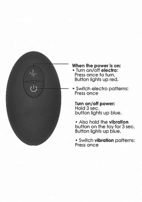 REMOTE CONTROLLED E-STIM & VIBRATING G/P-SPOT VIBRATOR - BLACK REMOTE CONTROLLED E-STIM & VIBRATING G/P-SPOT VIBRATOR - BLACK