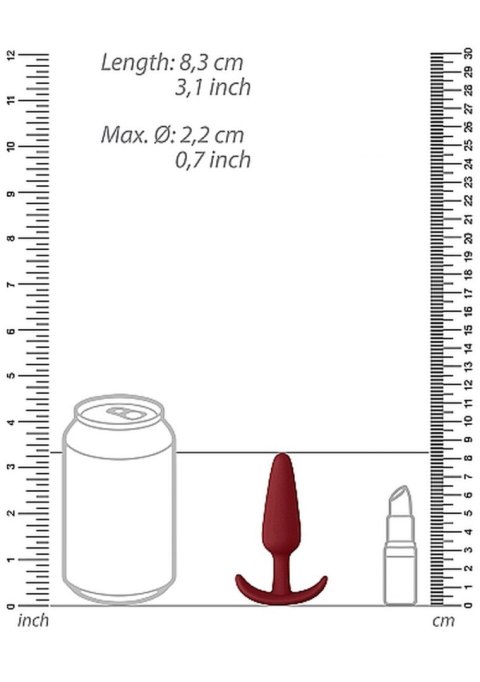 SLIM BUTT PLUG - RED SLIM BUTT PLUG - RED
