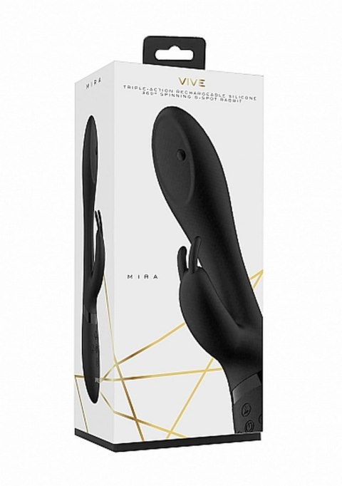 WIBRATOR MIRA - SPINNING G-SPOT RABBIT - BLACK WIBRATOR MIRA - SPINNING G-SPOT RABBIT - BLACK