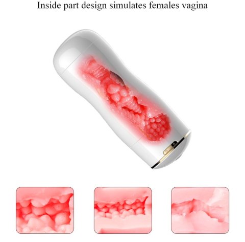 MASTURBATOR SZTUCZNA DUPA I CIPKA POCHWA WIBRACJE Masturbator-White MASTURBATOR SZTUCZNA DUPA I CIPKA POCHWA WIBRACJE Masturbator-White