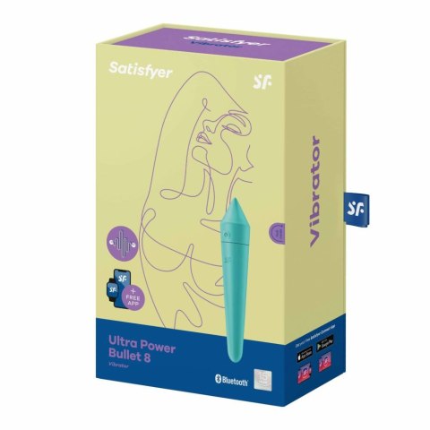 STYMULATOR-ULTRA POWER BULLET 8 (TURQUOISE) STYMULATOR-ULTRA POWER BULLET 8 (TURQUOISE)
