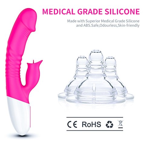 Wibrator-Silicon, Vibrator 7 Function and Heating Mode, Pink Wibrator-Silicon, Vibrator 7 Function and Heating Mode, Pink