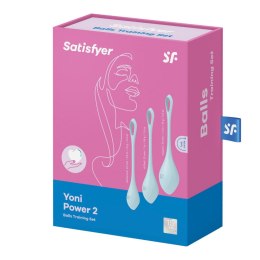 KULKI GEJSZY TRENING MIĘŚNI KEGLA KORALIKI JAJKA Zestaw - Yoni Power 2 (light blue)