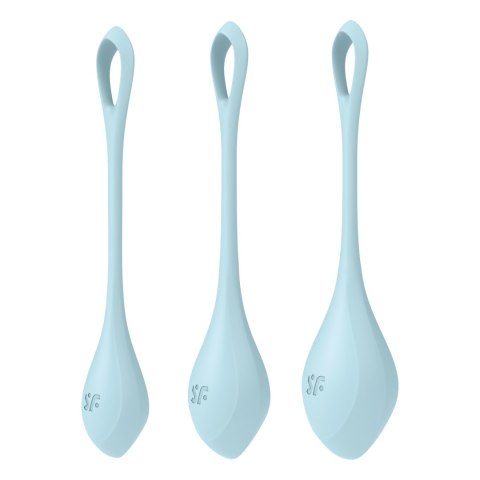 KULKI GEJSZY TRENING MIĘŚNI KEGLA KORALIKI JAJKA Zestaw - Yoni Power 2 (light blue)
