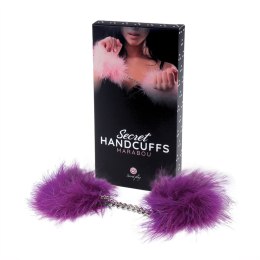 KAJDANKI EROTYCZNE METALOWE KLUCZYK FUTERKO BDSM KAJDANKI-ESPOSAS MARABU MORADO