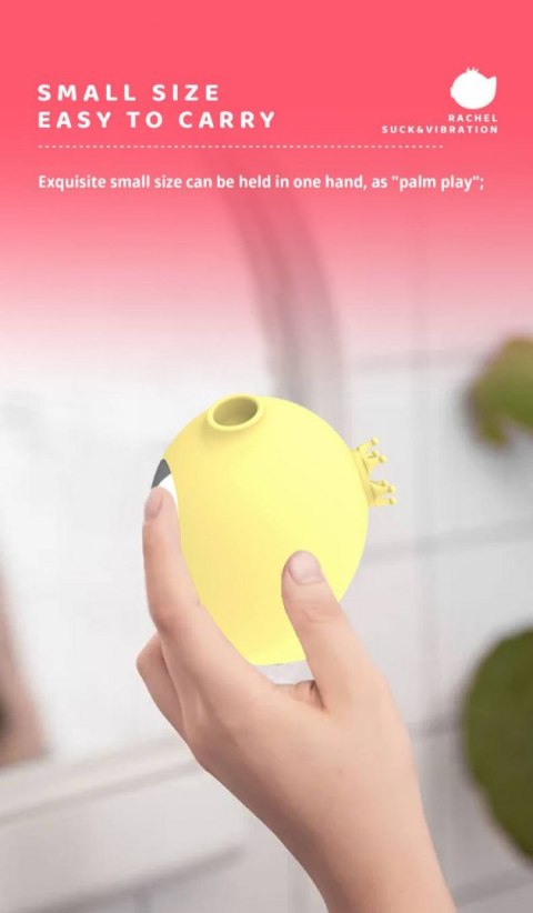 RACHEL Vibrating & Sucking Fish USB 9 functions, Yellow RACHEL Vibrating & Sucking Fish USB 9 functions, Yellow