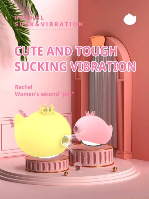 RACHEL Vibrating & Sucking Fish USB 9 functions, Yellow RACHEL Vibrating & Sucking Fish USB 9 functions, Yellow