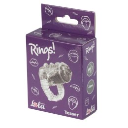 PIERŚCIEŃ EREKCYJNY SEX RING WIBRACJE STYMULATOR PIERŚCIEŃ-VIBRATING SLEEVE FOR TONGUE RINGS TEASER TRANSPARENT