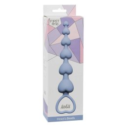 Plug-Anal Heart's Beads Blue