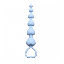 Plug-Anal Heart's Beads Blue