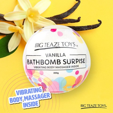 BIG TEAZE TOYS - BATH BOMB SURPRISE WITH VIBRATING BODY MASSAGER VANILLA BIG TEAZE TOYS - BATH BOMB SURPRISE WITH VIBRATING BODY MASSAGER VANILLA