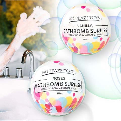 BIG TEAZE TOYS - BATH BOMB SURPRISE WITH VIBRATING BODY MASSAGER VANILLA BIG TEAZE TOYS - BATH BOMB SURPRISE WITH VIBRATING BODY MASSAGER VANILLA
