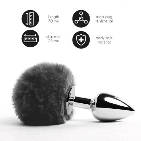FEELZTOYS -BUNNY TAILS BUTT PLUG BLACK FEELZTOYS -BUNNY TAILS BUTT PLUG BLACK