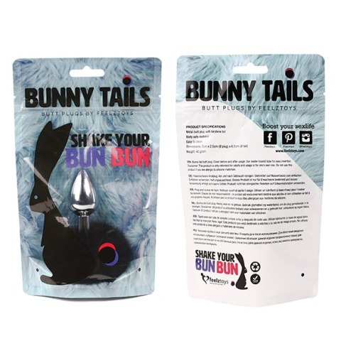 FEELZTOYS -BUNNY TAILS BUTT PLUG BLACK FEELZTOYS -BUNNY TAILS BUTT PLUG BLACK
