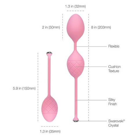 KULKI GEJSZY TRENING MIĘŚNI KEGLA KORALIKI JAJKA PILLOW TALK - FRISKY PLEASURE BALLS PINK KULKI GEJSZY TRENING MIĘŚNI KEGLA KORALIKI JAJKA PILLOW TALK - FRISKY PLEASURE BALLS PINK